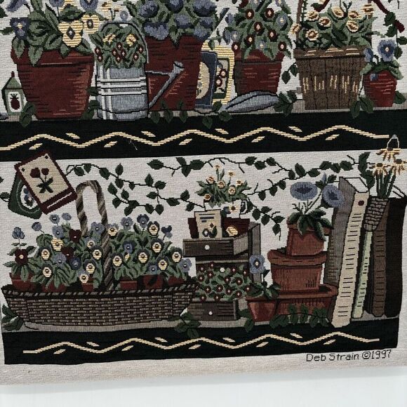 Deb Strain Vintage 1997 Faith Makes It Grow Hanging Tapestry - Picture 5 of 7